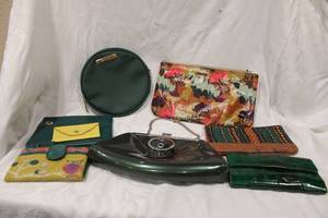 lot 414 image: Purses Green Lot - Fossil, Beijo and More