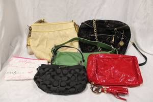 lot 415 image: Purses Coach, Michael Kors, Steve Madden
