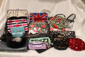 lot 418 image: Purses One Direction Purse, Betseyville, PG Leather and Betsey Johnson Still with Tags