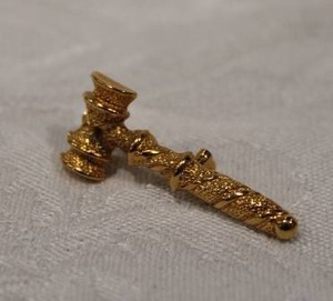 lot 458 image: Signed ORA gavel pin. Calling all Auctioneers, CEOs and LawyersJudges