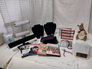 lot 459 image: Misc. Lot Jewelry Display Pieces, Blank Canvases, DVDs and More