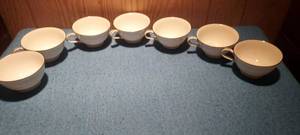 lot 35 image: Set of Noritake platinum rimmed coffee cups with saucers