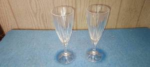 lot 103 image: Pair of Crystal champagne glasses