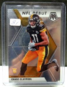 lot 31 image: ROOKIE - Chase Claypool #278 NFL Debut - 2020 Panini Mosaic- Rookie Card RC