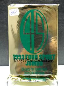 lot 41 image: 1993 CLASSIC FOUR SPORT DRAFT PICK COLLECTION FACTORY SEALED PACK - 23 CARDS