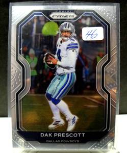 lot 46 image: Dak Prescott 2020 Panini Prizm Football #150 Dallas Cowboys - NMMT