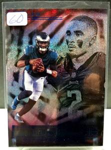 lot 60 image: RISING QB - 2021 PANINI ILLUSIONS JALENT HURTS GALAXY PARALLEL #50 PHILADELPHIA EAGLES $$
