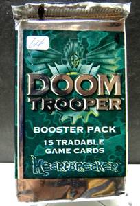 lot 64 image: 1995 TARGET GAMES HEARTBREAKER DOOM TROOPER CCG (1) SEALED BOOSTER PACK $$