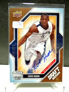 lot 79 image: LIMITED ROOKIE AUTOGRAPH - 2009-10 Upper Deck Draft Edition Blue 999 Lester Hudson #36 Rookie Auto RC
