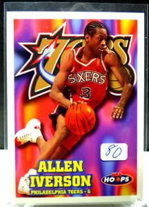 lot 80 image: 1997-98 ALLEN IVERSON SkyBox NBA Hoops Basketball Card # 114