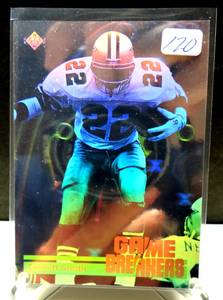 lot 120 image: 1991 Emmitt Smith Upper Deck Game Breakers Hologram Card GB5 Cowboys HOF