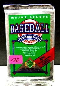 lot 122 image: SEALED MINT FOIL (1) PACK 1990 UPPER DECK UD UNOPENED POSSIBLE KEN GRIFFEY  $$