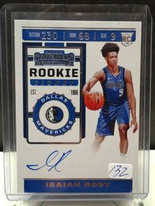 lot 132 image: ON CARD AUTOGRAPH - Isaiah Roby RC Auto  2019-20 Contenders Variation Rookie Ticket Autograph #133 $$$