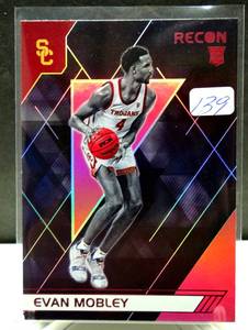 lot 139 image: HOT ROOKIE - Evan Mobley 2021 Chronicles Recon RED Parallel Rookie #122 $$