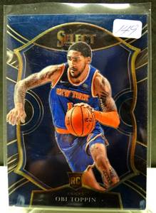 lot 149 image: ROOKIE INVERSTMENT - Obi Toppin RC 2020-21 Select Retail Blue Concourse Rookie Card #68 - NY Knicks