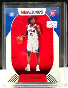 lot 152 image: RISING STAR ROOKIE - 2020-21 NBA Hoops Tyrese Maxey Rookie Card RC #207 76ers