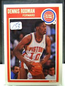 lot 153 image: 1989-90 Fleer Dennis Rodman #49 Pistons Bulls
