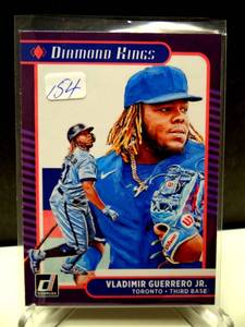 lot 154 image: Vladimir Guerrero Jr. 2021 DONRUSS DIAMOND KINGS #3 BLUE JAYS All-Star MVP