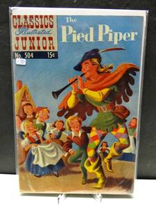 lot 170 image: VINTAGE 1954 CLASSICS ILLUSTRATED JUNIOR #504 VG, 1st, Pied Piper $$$