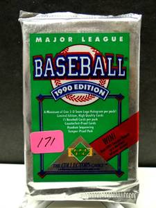 lot 171 image: 1990 Upper Deck FOIL WAX PACK - KEN GRIFFEY JR