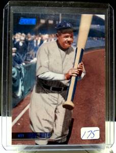 lot 175 image: BIG $$$ ITEM - LIMITED RARE (4350) 2021 Stadium club Babe Ruth blue parallel 4350 $$$