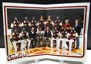 lot 195 image: 1980-81 Topps Team Posters #4 Cleveland Cavaliers Basketball Pin-Ups