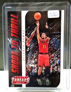 lot 226 image: 2018-19 PANINI THREADS TRAE YOUNG SHOOT TO THRILL ROOKIE CARD#4 HAWKS $$