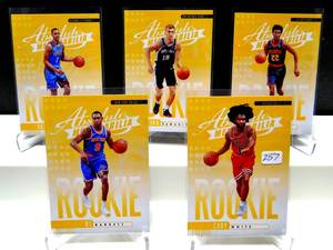 lot 257 image: HOT ROOKIES - 2019 2020 Panini Absolute Memorabilia RC Rookie Cards - WHITE, BARRETT, BAZLEY, SAMANIC, & REDDISH $$$