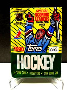 lot 266 image: SEALED 1990-91 Topps Hockey Wax  MODANO, MOGILNY, R0ENlCK RCs 