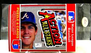 lot 287 image: 1983 DONRUSS ACTION ALL-STARS UNOPENED Sealed PACK wPETE ROSE - OVERSIZED 3 X 5 (6 CARDS)
