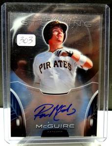 lot 303 image: AUTHENTIC AUTOGRAPH - 2013 BOWMAN STERLING #BSAP-RMC REESE MCGUIRE AUTOGRAPH ROOKIE RC PIRATES $$
