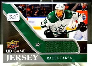 lot 308 image: GAME USED RELIC - 2020-21 UD Series One RADEK FAKSA UD Game Jersey Card 20-21 Upper Deck GJ-RF $$
