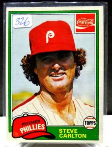 lot 326 image: RARE 1981 Topps Steve Carlton #3 Coca Cola Coke Promo Philadelphia Phillies $$