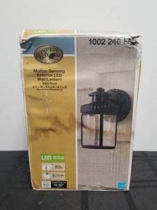 lot 103 image: LED wall lantern light with motion sensing