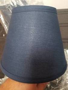 lot 37 image: Small blue lamp shades - qty 2