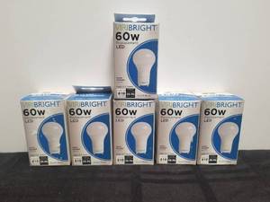 lot 41 image: Viribright 60w replacement LED bulbs - qty 6