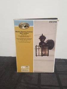 lot 144 image: Hampton Bay - motion sensing exterior wall lantern - qty 2