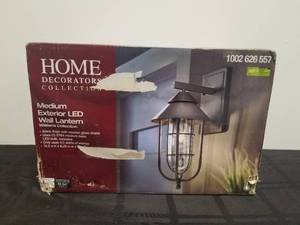 lot 222 image: Exterior LED wall lantern - qty 2