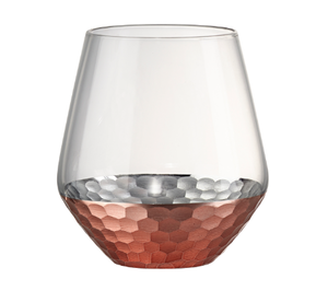 lot 63 image: Artland - coppertino hammer DOF 16 oz glasses - set of 4