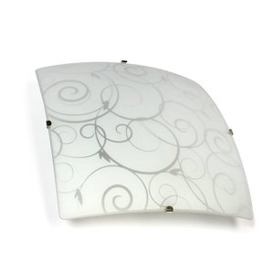 lot 94 image: Square flush mount ceiling light - swirl design - qty 2