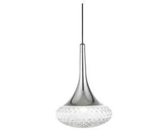 lot 165 image: Mitz Bella - polished nickel pendant light