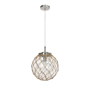 lot 197 image: Elegant designs - coastal clear glass bowl pendant light