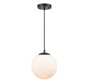 lot 217 image: Blackwhite globe pendant light