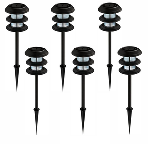 lot 218 image: Hampton Bay - 3 tier outdoor led solar lights