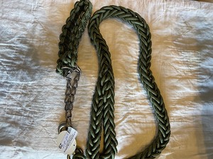 lot 29 image: Dog leash 4 feet and collar HEAVY green NEW