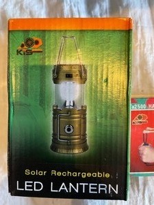 lot 18 image: LED lantern solar recharge