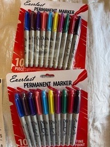lot 51 image: Ever last Permanent markers assorted colorsset qty.2