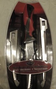 lot 191 image: Kentucky Cutlery interchangable3 blade knife set 8- 16 fillet blade and 4 serrated blade