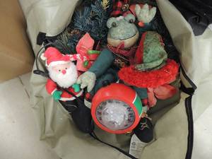 lot 83 image: Christmas- dcor, ornaments, wrapping paper