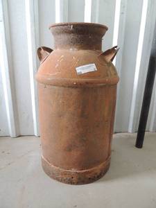 lot 208 image: VINTAGE METAL MILK CAN